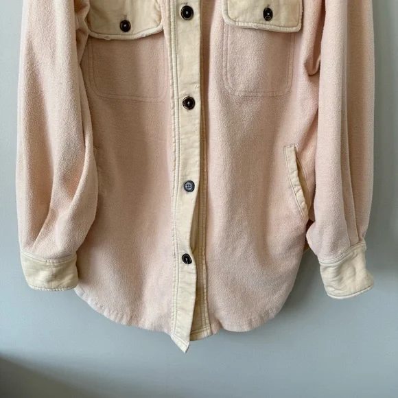 Free People “Ruby” Two tone creamsicle orange Shacket - Picture 6 of 11
